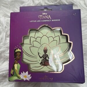 Disney Princess Tiana Lotus Shaped LED Compact Mirror—#52 Brand New